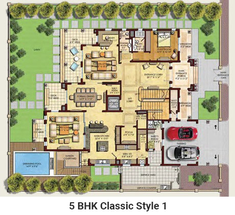 North Park Villa - 5 BHK Classic Style 1