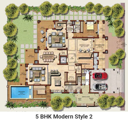 North Park Villa - 5 BHK Modern Style 2